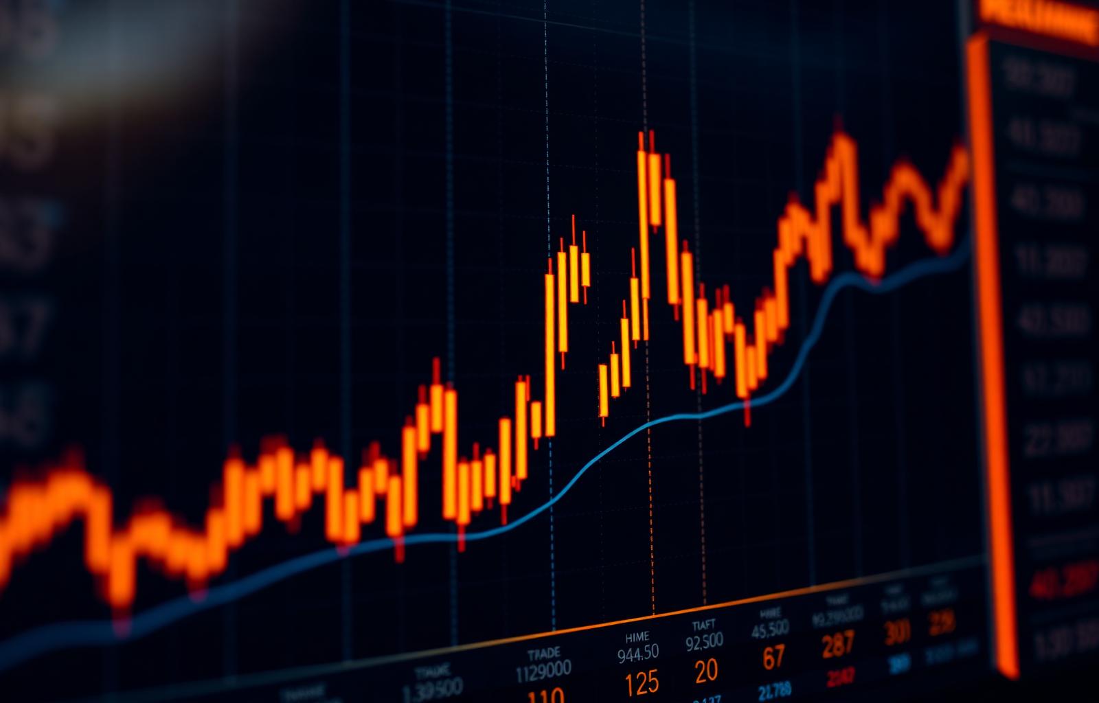 Live Bitcoin trading chart with bullish candlestick signals